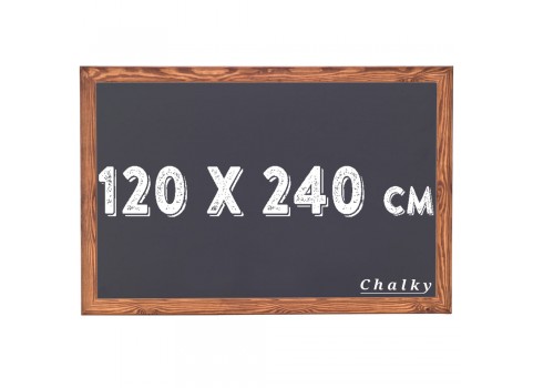 Chalky Kara Tahta Ahşap Çerçeveli 120x240 cm